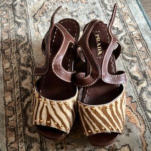 Vintage shoes size 9 wedge summer sandal